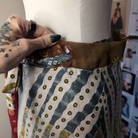 Bohemian Printed Summer Wrap Skirt - Picture 4 of 5